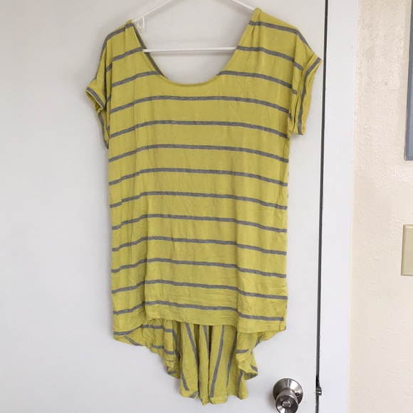 Anthropologie Yellow Striped Top - Picture 1 of 2